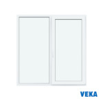 Пластиковое окно ПВХ VEKA двухстворчатое 1160x1200мм (ВхШ) Однокамерное