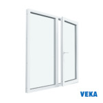 Пластиковое окно ПВХ VEKA двухстворчатое 1160x1200мм (ВхШ) Однокамерное