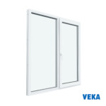 Пластиковое окно ПВХ VEKA двухстворчатое 1160x1200мм (ВхШ) Однокамерное