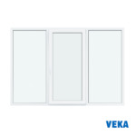 Пластиковое окно пвх VEKA трёхстворчатое 1200x1600мм(ВхШ) Двухкамерное