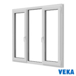 Пластиковое окно ПВХ VEKA Трёхстворчатое 1300x1600мм(ВхШ) Однокамерное Тип 2